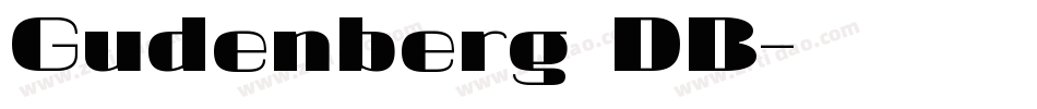 Gudenberg DB字体转换